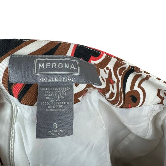 Merona Y2K Paisley Print Mini Skirt Size 8 Retro Boho Festival Retro Resortwear - Picture 3 of 6